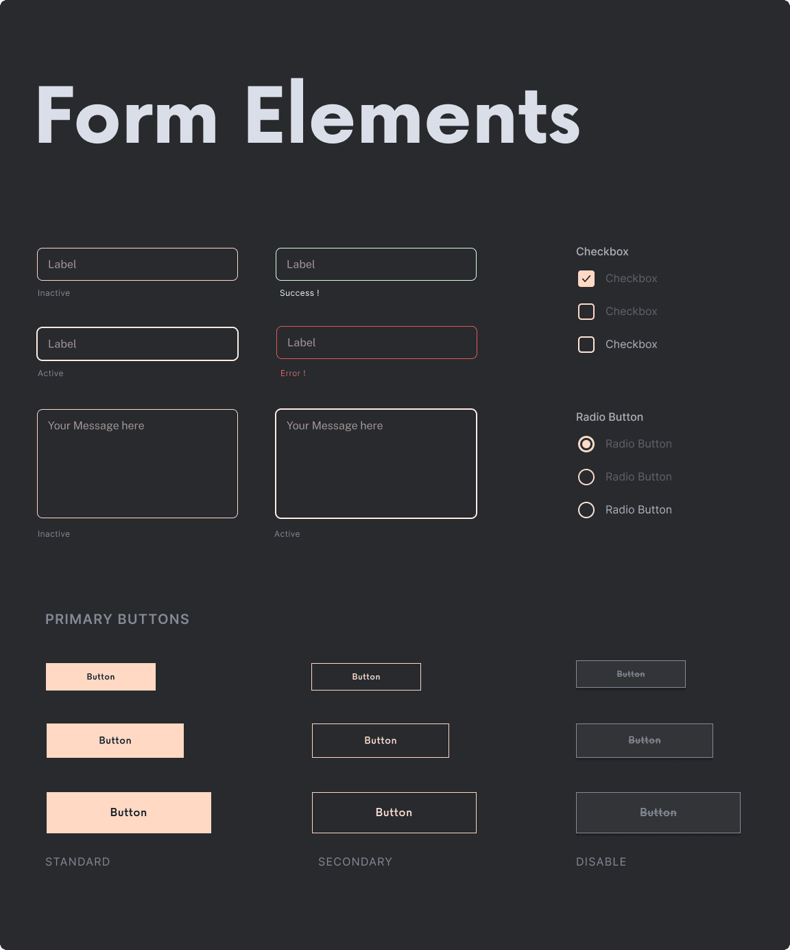 Design System - Form Elements